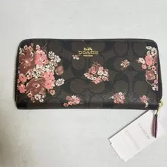 最終値下げ‼️✨COACH コーチ 長財布 花柄 シグネチャー ラウンドファスナーのサムネイル