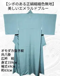 ☆【美品✨】東レシルック 洗える着物 色無地 夏着物 絽縮緬 青磁色