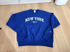 Champion NEW YORK トレーナー Mサイズ ブルー　Miles