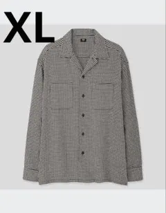 UNIQLO フランネルシャツ ネルシャツ ブラック XL オーバーサイズ