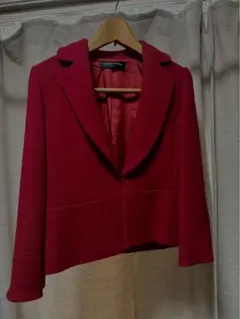 GIVENCHY ジバンシィ フランス製 ノーカラージャケット ピンク M 