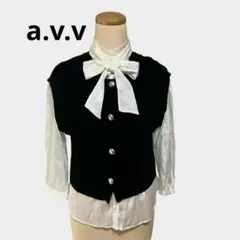 ❤︎a.v.vアーヴェヴェクロップドニットベスト2way XS