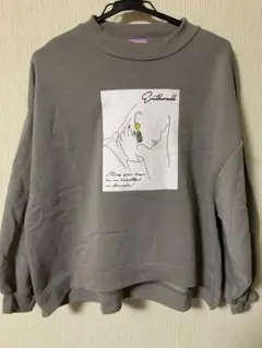 グレー オーバーサイズ トレーナー　Lサイズ