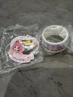 キャッチティニピン　アクリルチャーム マスキングテープ セット　くら寿司