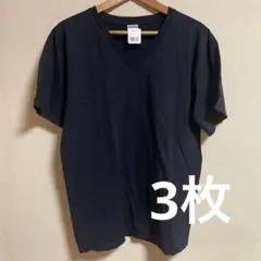 ◼️anvil ブラックVネック Tシャツ ３枚セット◼️Mサイズのサムネイル
