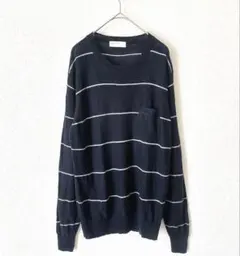 BACK NUMBER ボーダーニットセーター サマーニット L