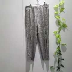 ★ロートレアモン　テーパード　アンクル丈パンツ　チェック柄 グレー　日本製　３８