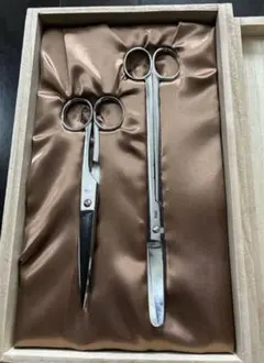 中古】散髪鋏・すきバサミ2本セット 藤次郎作5.5 桐箱入 燕三条