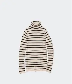 ユニクロ　UNIQLO　エクストラファインメリノリブタートルネックセーター　S