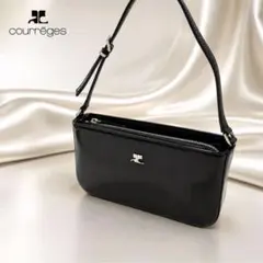 Courreges クレージュ エナメルバッグ ワンショルダー y2k ブラックのサムネイル