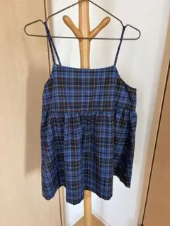 チェック柄キャミソール