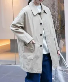 新品◆FORK&SPOON◆バルカラーライトコート《BEIGE》