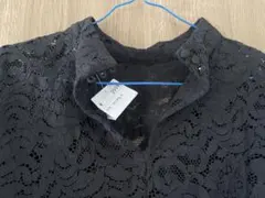 ブラックレース長袖シャツ Lサイズ