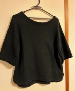 American RAG CIE バックリボン ブラック 半袖カットソー