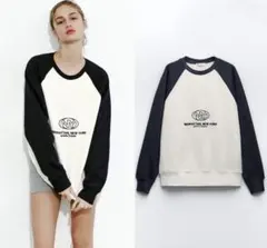 ZARA ロゴスウェットシャツ　トレーナー