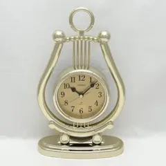 【極美品/動作品】シチズン 置き時計 テイスター 昭和レトロ 竪琴 ゴールド