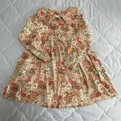 NEXT 花柄長袖ワンピース 4-5歳