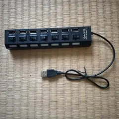 7ポート USBハブ 黒