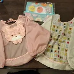 クマの顔デザイン お食事エプロン 75〜90cm