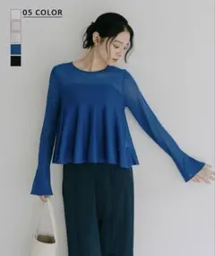 【未使用品】BASEMENT online ペプラムシアートップス