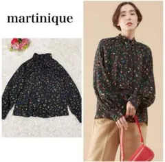 【極美品✨】マルティニーク　ヴィンテージフラワーボータイブラウス　フリーサイズ