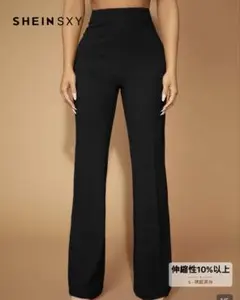SHEIN フレアレッグ ボトムス スーツ スラックス