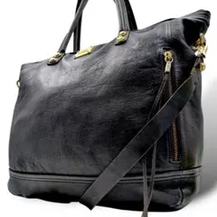 DIESEL　2way　ショルダーバッグ　トート　ハンド　レザー　0755