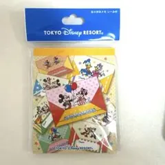 ［新品］ディズニー　ミッキー　メモ　おりがみメモ　シール付き　折り紙