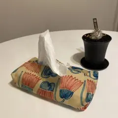 箱無しティッシュボックス用カバー　ハンドメイド　花柄