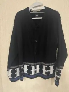 HUF ボタン付きカーディガン M ブラック