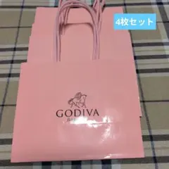 GODIVAピンク紙袋 19センチ#4枚セット#ゴディバ #ショッパー