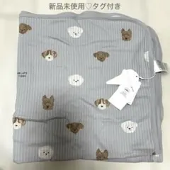 新品未使用♡GELATO PIQUE 犬柄ブランケット　ブルー