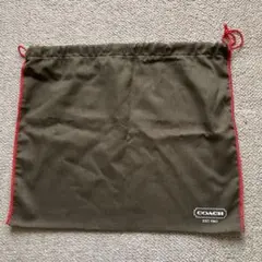 COACH ドローストリングバッグ オリーブグリーン