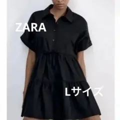 ZARA ブラック シャツワンピース