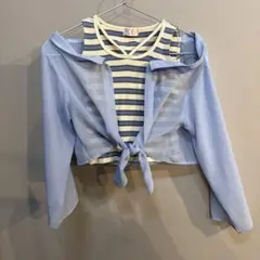 Choa Choa ボーダータンクトップ シアーシャツ セット