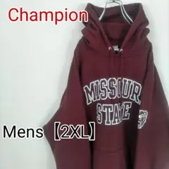 G60【US輸入】Champion　チャンピオン　パーカー【メンズ2XL】えんじ