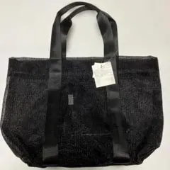 【美品】ドゥセー deux C メッシュ風 トートバッグ ブラック 黒のサムネイル