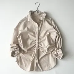 eimy istoire ウエストギャザーバックリボンシャツ ブラウス　F