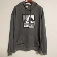 Columbia コロンビア グレー ロゴ入り スウェットプルパーカー 3XL