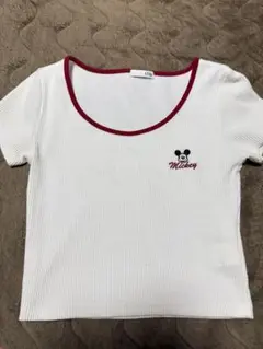 GYDA ミッキー刺繍 Tシャツ ホワイト