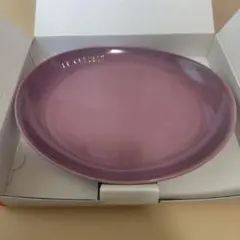 新品ルクルーゼ　フローラオーバルプレート24cm モーヴピンクのサムネイル