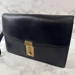 dunhill ダンヒル 本革 レザー クラッチバッグ ビジネスバッグ 黒のサムネイル
