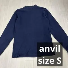 anvil ネイビー 長袖カットソー ロンT ハイネック　フェードのサムネイル