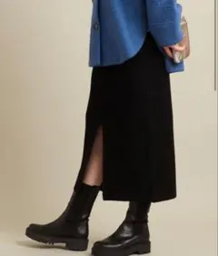 【BEAUTY &YOUTH】WEB限定 キャメルミックスタイトニットスカート