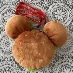 ディズニー ミッキー型ハンバーガー ポーチ ポシェット パスケース ランド シー