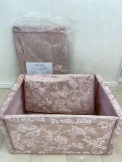 新品未使用　衣装ケース　収納BOX2個組セット　ピンク　アラベスク柄　磁石