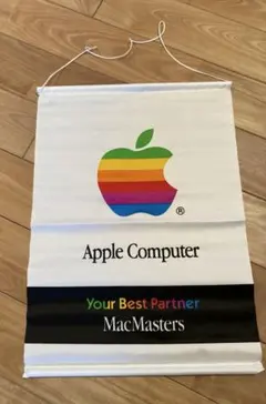【非売品 激レア！】 Apple レインボー ロゴ タペストリー アップルのサムネイル