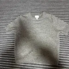H &M グレー半袖ニット