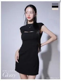 ♡*˚様 Robe de Fleurs Glossy ブラックドレス S