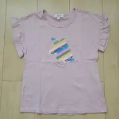a.v.v 　ユニコーン スパンコールピンク Tシャツ 130cmのサムネイル